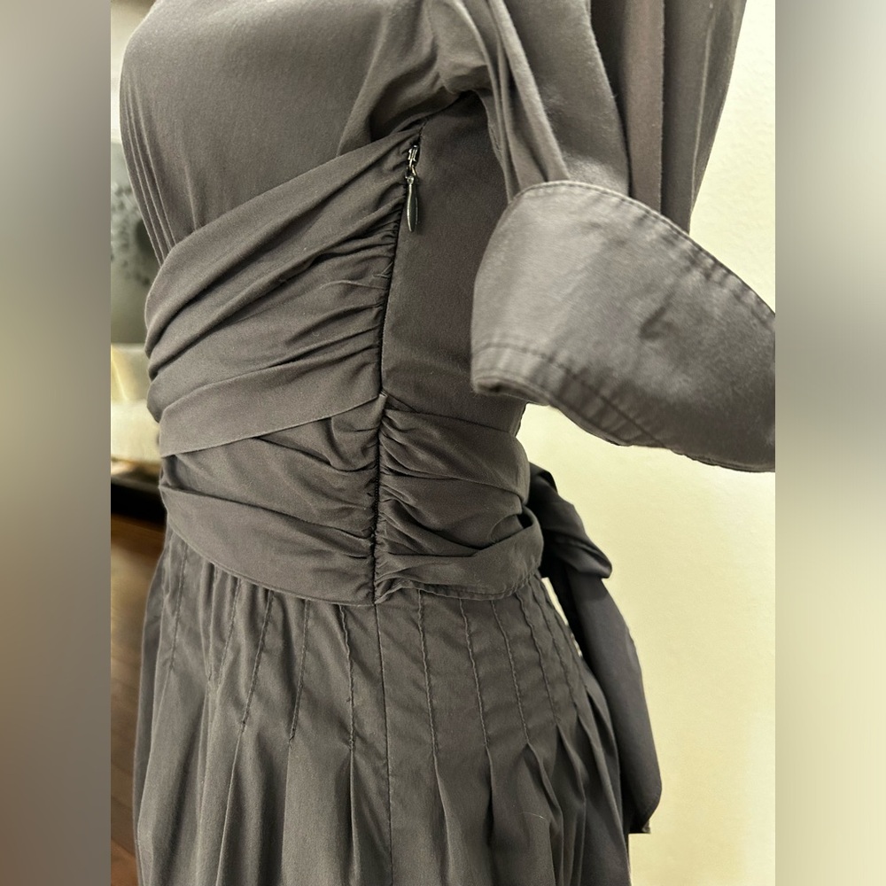 BCBG MaxAzria Collared Faux Wrap Shirt Dress sz 0 - Picture 7 of 16
